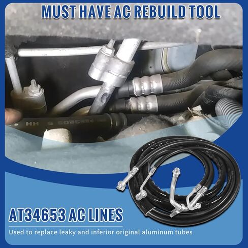 AT34653 مجموعة خطوط تكييف الهواء الخلفية، خطوط بديلة متوافقة مع Acadia، لـ Traverse، Enclave، Outlook 2007-2017، مجموعة خرطوم تكييف الهواء المساعدة الخلفية، قطع بديلة، خطوط تكييف الهواء in Kuwait