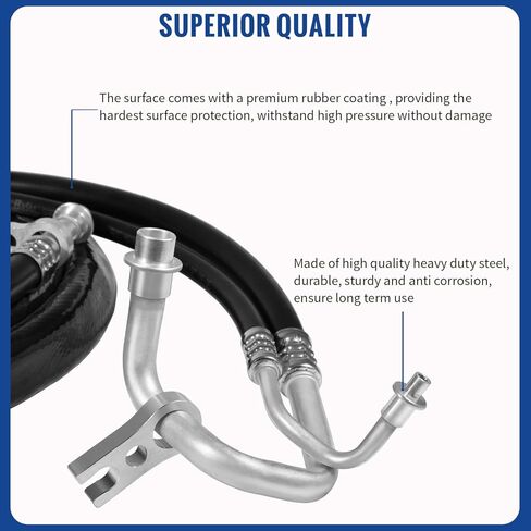 AT34653 مجموعة خطوط تكييف الهواء الخلفية، خطوط بديلة متوافقة مع Acadia، لـ Traverse، Enclave، Outlook 2007-2017، مجموعة خرطوم تكييف الهواء المساعدة الخلفية، قطع بديلة، خطوط تكييف الهواء in Kuwait