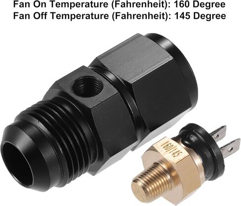 مجموعة واحدة من Uxcell محول تركيب مفتاح مروحة تبريد درجة حرارة المحرك التلقائي 6AN 160'F On-145'F Off in Saudi Arabia