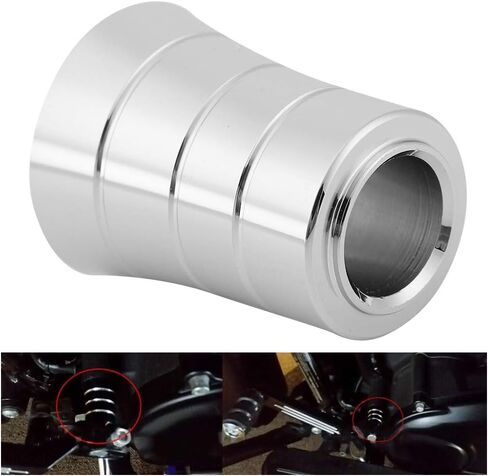 Heel Shift Eliminator, Aluminum Heel Shift Level Eliminator Cover Motorcycle Motorcycle Heel Shift Foot Control Accessory Replacement Fit for CVO Motorcycle (Silver Black) in Saudi Arabia
