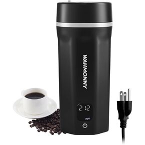 Travel Kettle,110V-240V Dual Voltage Portable Electric Kettle 6-Temperature Control,304 Stainless Steel Small Mini Tea Coffee Kettle,400W Fast Water Boiler with Auto Shut-Off, Black (550ML) in Saudi Arabia