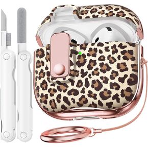 for Apple AirPod Pro 3 Case 2025 with Lock,Clear TPU Floral AirPod Pro 3 Generation Case Cover for Women Girly, iPod Pro 3 Cases with Keychain & Cleaner Kit- Black Gold Flower in Kuwait