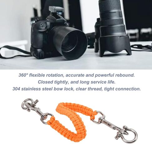 Alomejor Underwater Camera Tray Handele Rope Camera Housing Carry Lanyard Case Soft Handle (Orange) in Saudi Arabia