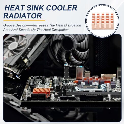 PATIKIL Copper Heatsink 20x20x2mm, Heat Sink Cooler Radiator for Raspberry Pi Chip CPU Power Transistor FET IC Power Amplifier in Saudi Arabia