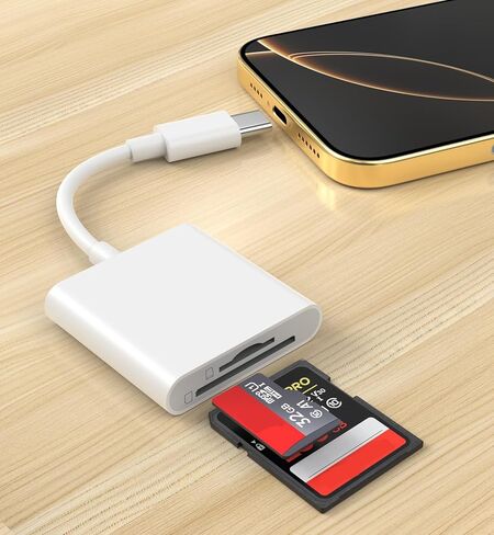 قارئ بطاقة USB C SD متوافق مع iPhone 16/16 Plus/16 Pro/16 Pro Max/15/15 Plus/15 Pro/15 Pro Max ، Slot Card Slot Micro SD/SD Card Card Card Card Card Adapter SD SD ، المكونات والتشغيل in Saudi Arabia