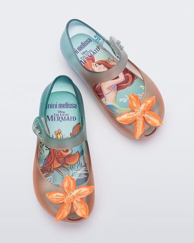 mini melissa Ultragirl Bow Mary Jane Flats for Toddlers and Babies - Comfortable & Cute Peep Toe Jelly Flat Shoes with Transparent Upper and Small Bow for Little Girls, Glitter Pink, 10 in Saudi Arabia