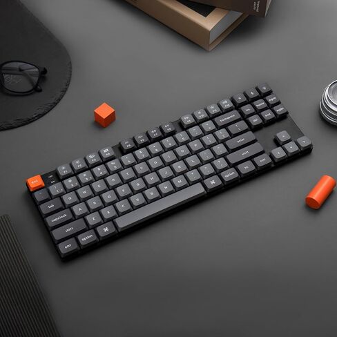 Keychron K1 Max QMK/Via 2.4 GHz و Bluetooth اللاسلكي لوحة مفاتيح ميكانيكية مخصصة لـ MAC/Windows/Linux ، TKL (80 ٪) تخطيط LOW-PROFILE BACKLAY BACKLIDA in Saudi Arabia