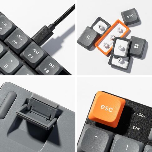 Keychron K1 Max QMK/Via 2.4 GHz و Bluetooth اللاسلكي لوحة مفاتيح ميكانيكية مخصصة لـ MAC/Windows/Linux ، TKL (80 ٪) تخطيط LOW-PROFILE BACKLAY BACKLIDA in Saudi Arabia