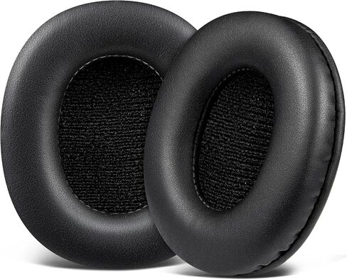 SOULWIT Replacement Earpads for Sony MDR-7506 MDR-V6 MDR-V7 MDR-CD900ST Monitor Headphones, Ear Pads Cushions with Softer Protein Leather, High-Density Foam - Black in Saudi Arabia