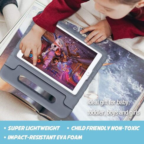 Procase Kids Case for iPad 9th Generation/iPad 8/iPad 7 ، iPad 10.2 Case 2021 2020 2019/iPad Air 10.5/iPad Pro 10.5 kids case ، frackproof lightweight with convertible hand -blue -blue in Saudi Arabia