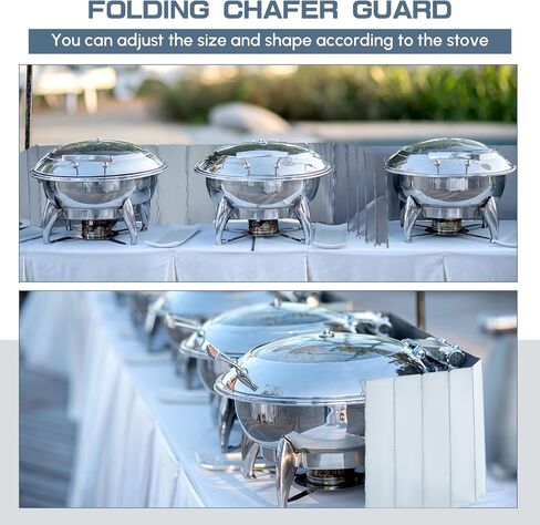 1 Pcs 20 Plate Chafing Dish Wind Stove Camping Guard 67 x 7.8'' Stainless Steel Wind Cover Folding Outdoor Windscreen with Drawstring Bag for Camp Picnic Burner Guard (Black) in Saudi Arabia