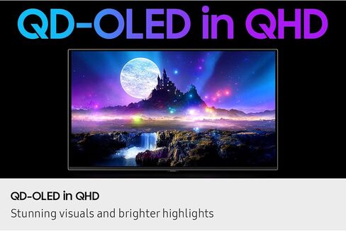 SAMSUNG 27" Odyssey OLED G6 G60SF QHD QD-OLED Gaming Monitor, 500Hz Refresh Rate, 0.03ms (GtG) Response Time, G-Sync Compatible, VESA DisplayHDR TrueBlack 500, LS27FG602SNXZA, 2025, 3 Yr Warranty in Saudi Arabia