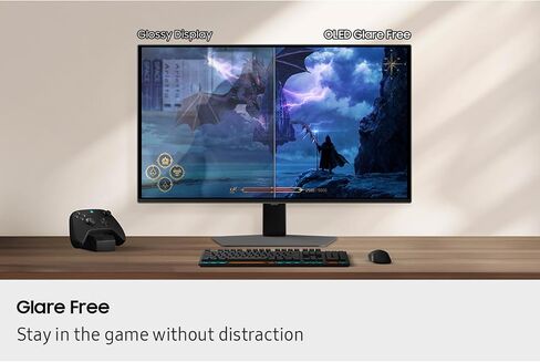 SAMSUNG 27" Odyssey OLED G6 G60SF QHD QD-OLED Gaming Monitor, 500Hz Refresh Rate, 0.03ms (GtG) Response Time, G-Sync Compatible, VESA DisplayHDR TrueBlack 500, LS27FG602SNXZA, 2025, 3 Yr Warranty in Saudi Arabia