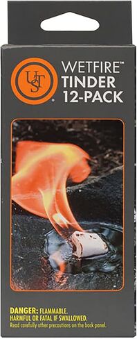 12 Pack Wetfire Wet Fire Fire Starter Starting Tinder Camping Survival in Saudi Arabia
