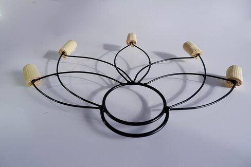 Lotus Pair of Handmade Fire Fans for Dance & Performance - Professional Sturdy with Kevlar Wicks, Durable Steel Frame & Powder Coating, Ideal for Fire Shows & Festivals in Saudi Arabia