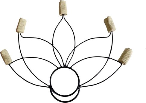 Lotus Pair of Handmade Fire Fans for Dance & Performance - Professional Sturdy with Kevlar Wicks, Durable Steel Frame & Powder Coating, Ideal for Fire Shows & Festivals in Saudi Arabia