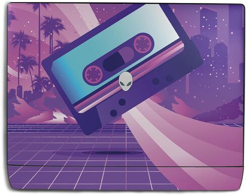 Laptop Skin Compatible with Alienware 18 Area-51 (2025) - 80s Cassette - Premium 3M Vinyl Protective Wrap Decal Cover - Easy to Apply | Crafted in The USA by MightySkins in Saudi Arabia