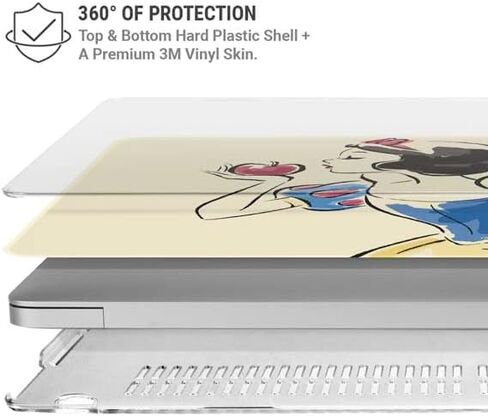 حالة الكمبيوتر المحمول Skinit بالإضافة إلى البشرة متوافقة مع MacBook Air 15in (2023) - تصميم فنون ديزني الأميرة للفنون البيضاء المرخصة رسميًا in Saudi Arabia