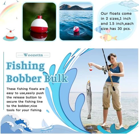 عام 18 PCS تعويم الأسماك ، قسوة الصيد الصيد Bobber Bobber ، 1/1.5 بوصة in Saudi Arabia