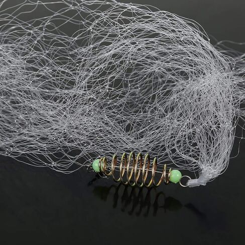 VGEBY 4pcs Fishing Spring Net, Copper Cast Net with Luminous Beads for Night Shoal Fishing(7#) Fishing Nets Supplies Fishing Net Cast Nets For Fishing Fishing Nets For Saltwater in Saudi Arabia