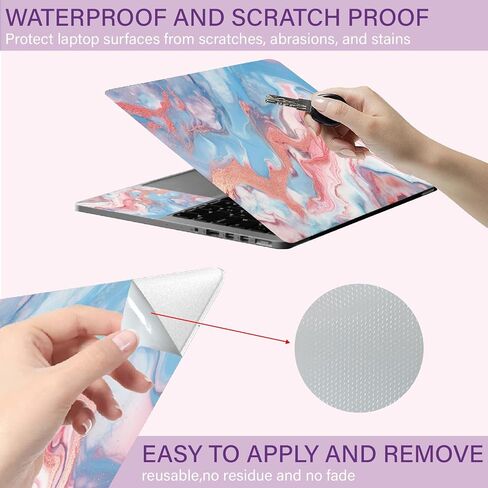 ملصقات كمبيوتر محمول من Creatcabin الرخام شارات 15 × 10.6in Netbook Laptop Skin Skin Sticker Universal Cover Cover Cover Cover Cover Provid in Saudi Arabia