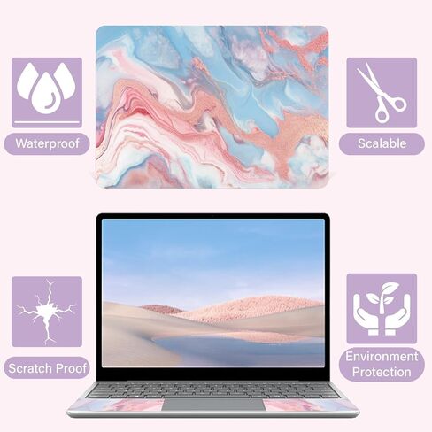 ملصقات كمبيوتر محمول من Creatcabin الرخام شارات 15 × 10.6in Netbook Laptop Skin Skin Sticker Universal Cover Cover Cover Cover Cover Provid in Saudi Arabia