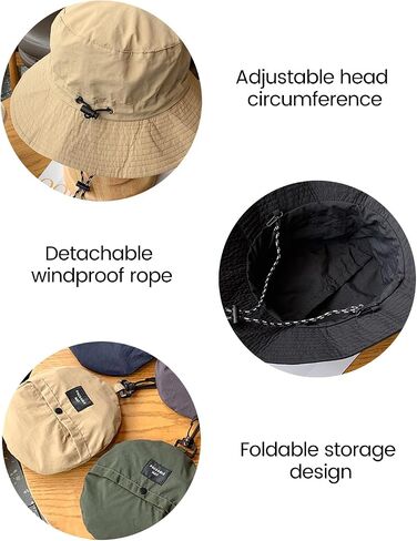Packable Bucket Hat for Men & Women, Quick Dry Waterproof/Foldable Wide Brim Travel Hat for Outdoor/Beach/Hiking in Saudi Arabia