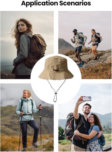 Packable Bucket Hat for Men & Women, Quick Dry Waterproof/Foldable Wide Brim Travel Hat for Outdoor/Beach/Hiking in Saudi Arabia