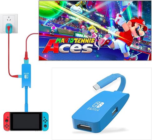 G Gopala استبدال لـ Nintendo Switch Dock ، 4K@60Hz Switch Dock ، محطة إرساء التبديل المحمولة للتلفزيون ، Dock 1080P 60Hz TV لـ Nintendo Switch/OLED Steam Deck-Red in Kuwait