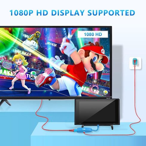 G Gopala استبدال لـ Nintendo Switch Dock ، 4K@60Hz Switch Dock ، محطة إرساء التبديل المحمولة للتلفزيون ، Dock 1080P 60Hz TV لـ Nintendo Switch/OLED Steam Deck-Red in Kuwait