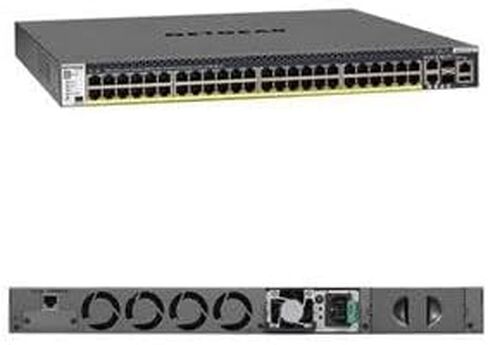 NETGEAR M4300-52G-PoE+ 48 Port Switch GSM4352PA | L3 Managed Stackable | 2x10G | 2x10G SFP+ | 48x1G PoE+ | 480W PoE Budget | Rack-Mountable | Cloud Care's 3 Year Warranty SupportPlus Included in Saudi Arabia