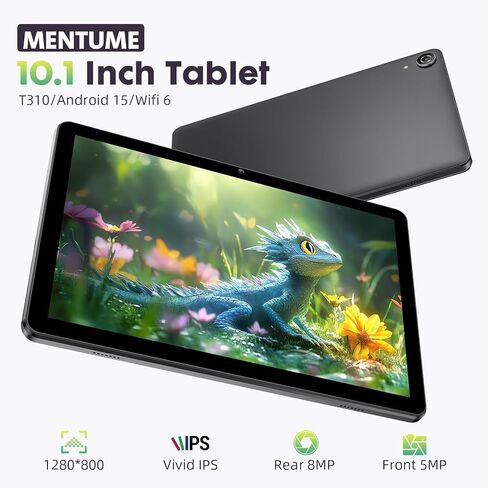 Android Tablets 10 Inch Tablet Android 15 Tablet, Octa-Core, 18GB RAM+128GB ROM+1TB Expand, 1280x800 IPS Display, Tablets for Adults, Widevine L1, GPS, 2.4G/5G WiFi, 5MP+8MP Camera, BT5.4, Black in Saudi Arabia