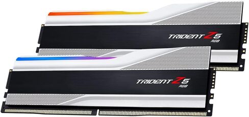 G.SKILL Trident Z5 RGB Series DDR5 RAM (Intel XMP 3.0 & AMD Expo) 32GB (2x16GB) 6000MT/s CL36-36-36-96 1.35V Desktop Computer Memory U-DIMM - Metallic Silver (F5-6000J3636F16GX2-TZ5RS) in Saudi Arabia