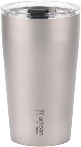 Lixada Outdoor Titanium Teacup Double Wall Camping Beer Cup 500ml Water Cup with Lip in Saudi Arabia