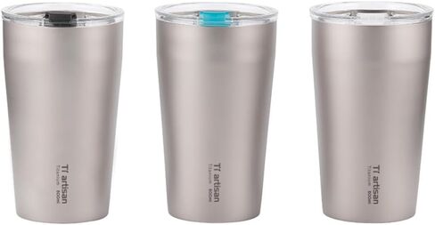 Lixada Outdoor Titanium Teacup Double Wall Camping Beer Cup 500ml Water Cup with Lip in Saudi Arabia