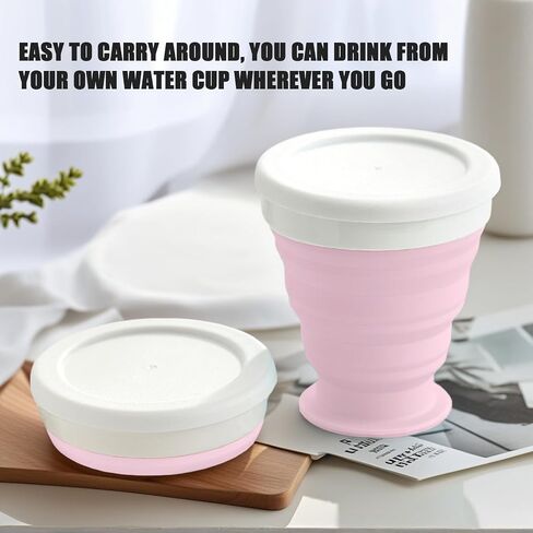 200ml Collapsible Water Bottles Silicone Mug Cup Camping Cups for Traveling Hiking Outdoor Sports Home Office Portable Drinking Water Travel Reusable Cups in Saudi Arabia