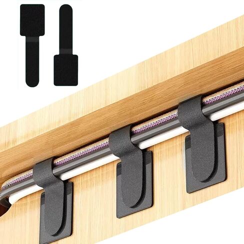 50 Pcs per Pack，Self Adhesive Hook and Loop Cable Straps, Hook and Loop Cable Ties,Sticky-Back Cord Organizer, Cable Clip, Household & Office Essentials in Saudi Arabia