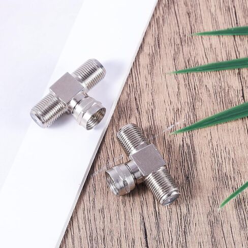 2pcs الخائن الكابل المحوري ، سبائك الزنك Aerial Coax Splitter 2 in 1 Out F-type RG6 Male إلى محول موصل الكابلات ثنائي الاتجاه ثنائي الاتجاه للهوائيات التلفزيونية ، موالف القمر الصناعي ، VCR ، CCTV in Saudi Arabia