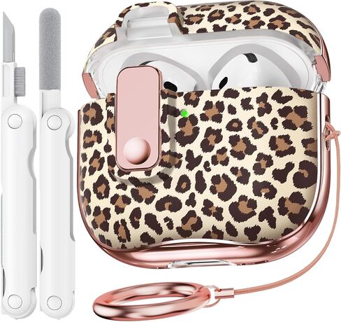 for Apple AirPod Pro 3 Case 2025 with Lock,Clear TPU Floral AirPod Pro 3 Generation Case Cover for Women Girly, iPod Pro 3 Cases with Keychain & Cleaner Kit- Black Gold Flower in Kuwait