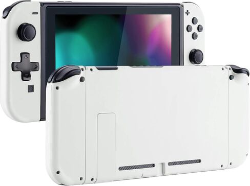 لوحة خلفية للمس الناعمة الناعمة المتطرفة لوحدة التحكم Nintendo Switch ، NS Joycon Housing Shell (إصدار D -PAD) مع أزرار مجموعة كاملة ، قذيفة استبدال DIY لمحول Nintendo - أبيض in Saudi Arabia