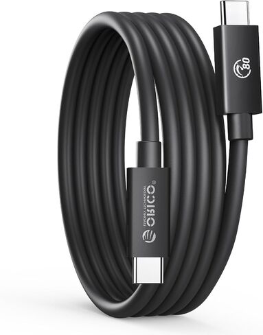 ORICO 80Gbps Bidirectional USB-C Cable, 120Gbps Unidirectional for Dual 8K@60Hz Video, 240W Fast Charging, 4.9FT - Compatible with Thunderbolt 5/4/3, USB4 & USB-C Devices in Saudi Arabia