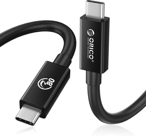ORICO 80Gbps Bidirectional USB-C Cable, 120Gbps Unidirectional for Dual 8K@60Hz Video, 240W Fast Charging, 4.9FT - Compatible with Thunderbolt 5/4/3, USB4 & USB-C Devices in Saudi Arabia