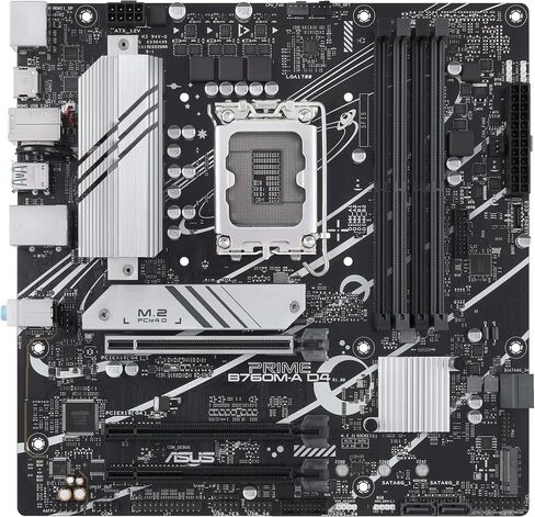 ASUS PRIME B760M-A D4-CSM Intel B760 (LGA 1700) MATX CSM Motherboard ، PCIE 4.0 ، DDR4 ، 2X M.2 ، 2.5GB LAN ، DP ، 2X HDMI ، SATA 6 GBPS ، USB Type-C ، Aura Sync ، ASUS Control Center Express in Saudi Arabia