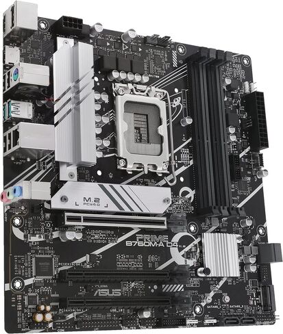 ASUS PRIME B760M-A D4-CSM Intel B760 (LGA 1700) MATX CSM Motherboard ، PCIE 4.0 ، DDR4 ، 2X M.2 ، 2.5GB LAN ، DP ، 2X HDMI ، SATA 6 GBPS ، USB Type-C ، Aura Sync ، ASUS Control Center Express in Saudi Arabia