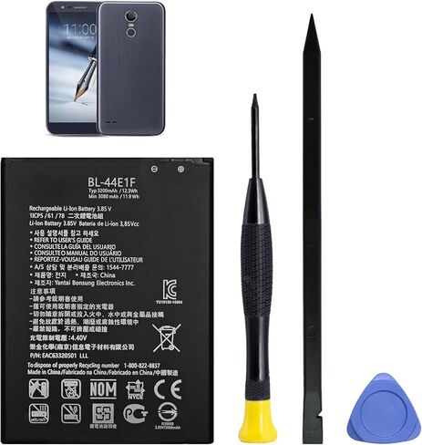 الانصهار الأخضر لـ LG Stylo 3 / Stylo 3 بالإضافة إلى بطارية بديلة جديدة ، BL-44E1F بطارية H918 H910 LS997 US996 VS995 V995 مع أدوات الإصلاح in Saudi Arabia