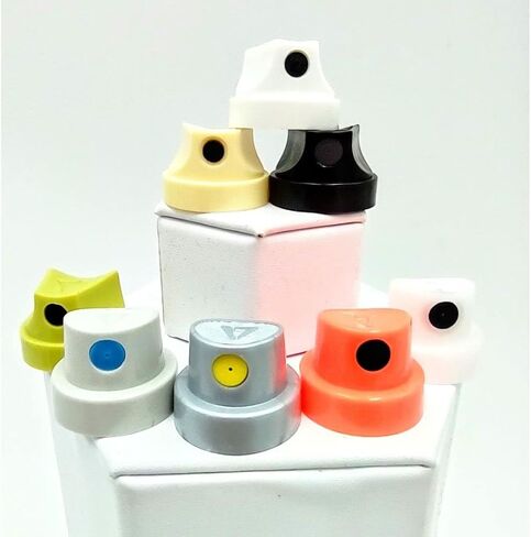 Spray Paint Caps - Skinny to Fat 8pc Sampler Pack Fits Female Cans: Molotow, Montana, Loop, Flame, MTN, DANG, Double A, Fresh Paint, Acme and Other Female Cans in Saudi Arabia