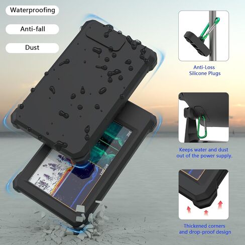 Fish Finder Protective Silicone Skin Case and Sun Cover for Lowrance Eagle Eye 9’’ and Lowrance Eagle 9’’– Full-Coverage, Anti-Scratch, Non-Slip Case（Black） in Kuwait