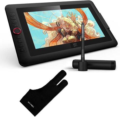 XPPen Upgraded Artist13.3 Pro V2 Drawing Tablet with Screen, 16384 Pen Pressure X3 Pro Stylus Pen Display, 99% sRGB Artist Drawing Glove 2-Fingers（Size M） in Saudi Arabia