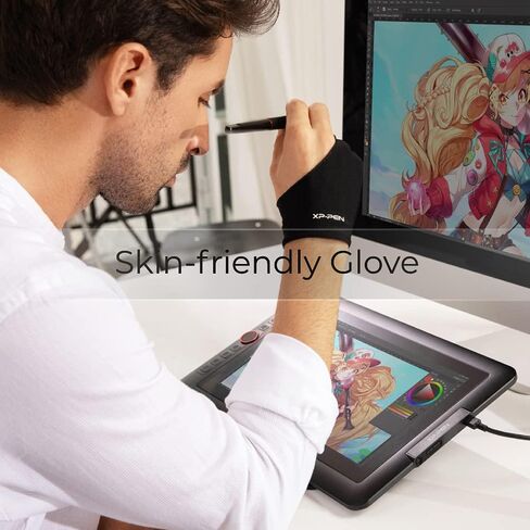 XPPen Upgraded Artist13.3 Pro V2 Drawing Tablet with Screen, 16384 Pen Pressure X3 Pro Stylus Pen Display, 99% sRGB Artist Drawing Glove 2-Fingers（Size M） in Saudi Arabia