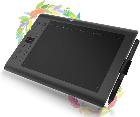 Gaomon M106K Pro 10 x 6.25 رسم رسومات رسم مع مراسيم 8192 مستويات مدعومة من القلم الخالي من البطارية لنظام التشغيل Windows/Mac/Android OS & Gaomon Two Finger Glove in Saudi Arabia